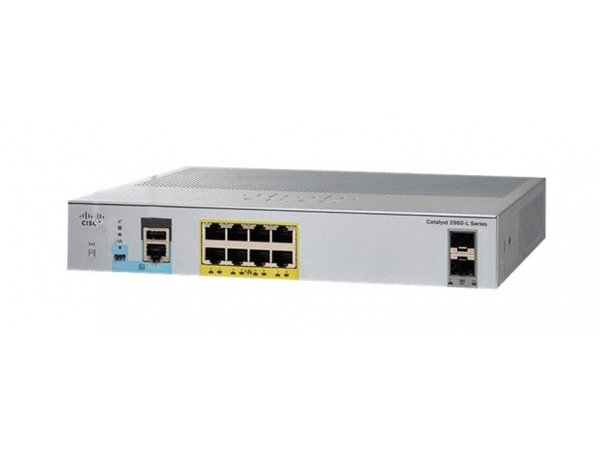 Cisco Catalyst 2960L 8 port GigE with PoE, 2 x 1G SFP, LAN Lite, WS-C2960L-8PS-LL